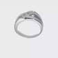 0.34ct. CZ Solid Real 14K White Gold Men's Wedding Band Ring-RM3476B-034-W