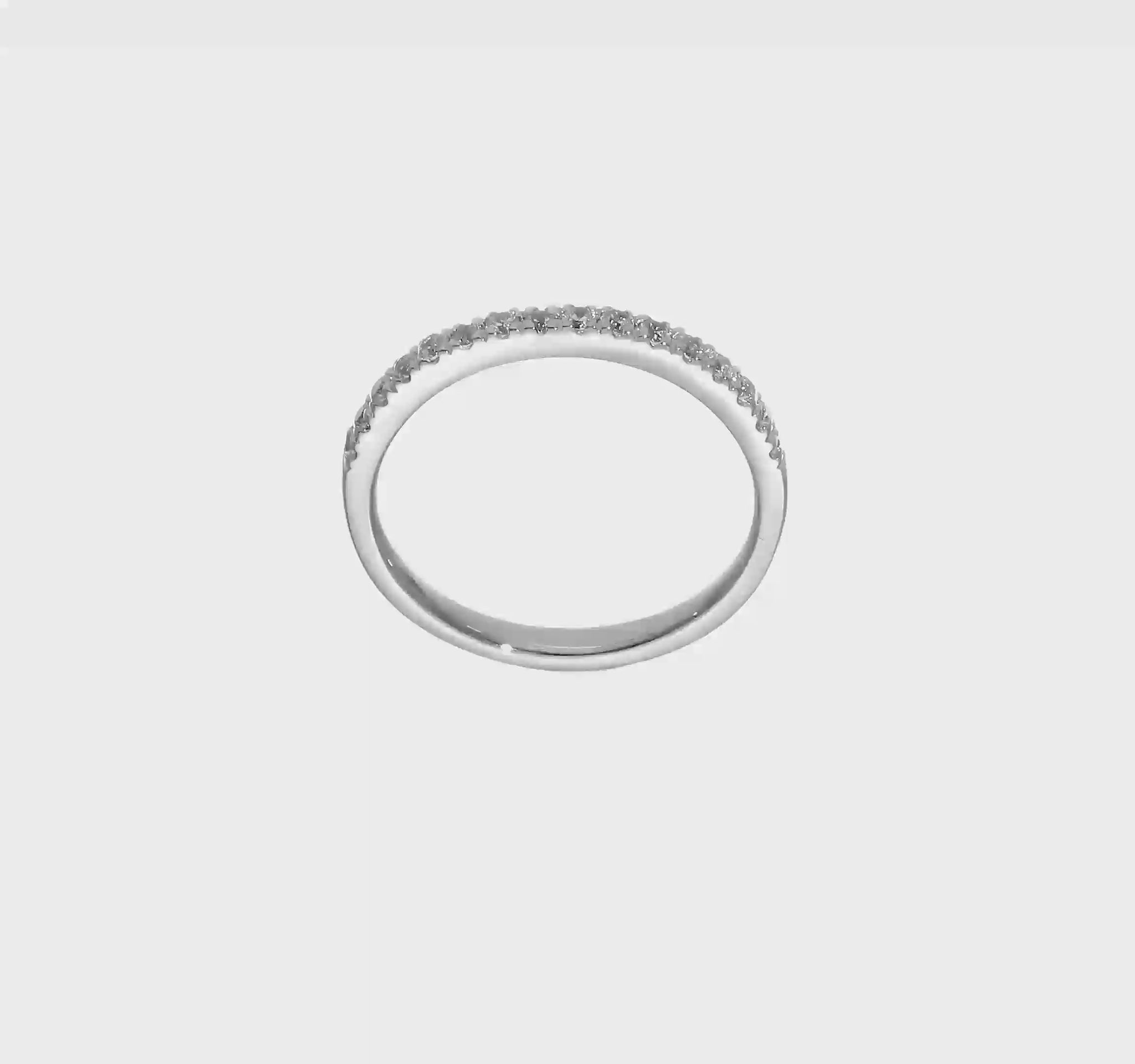 0.07ct. CZ Solid Real 14k White Gold Wedding Wedding Band Ring-rm2076b-007-waa