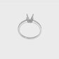 14K White Gold Simulated Diamond Engagement Ring-RM2636E-075-WAA