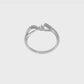 14k White Gold Peg Set Simulated Diamond Criss Cross Engagement Ring-RM2563E-016-WAA