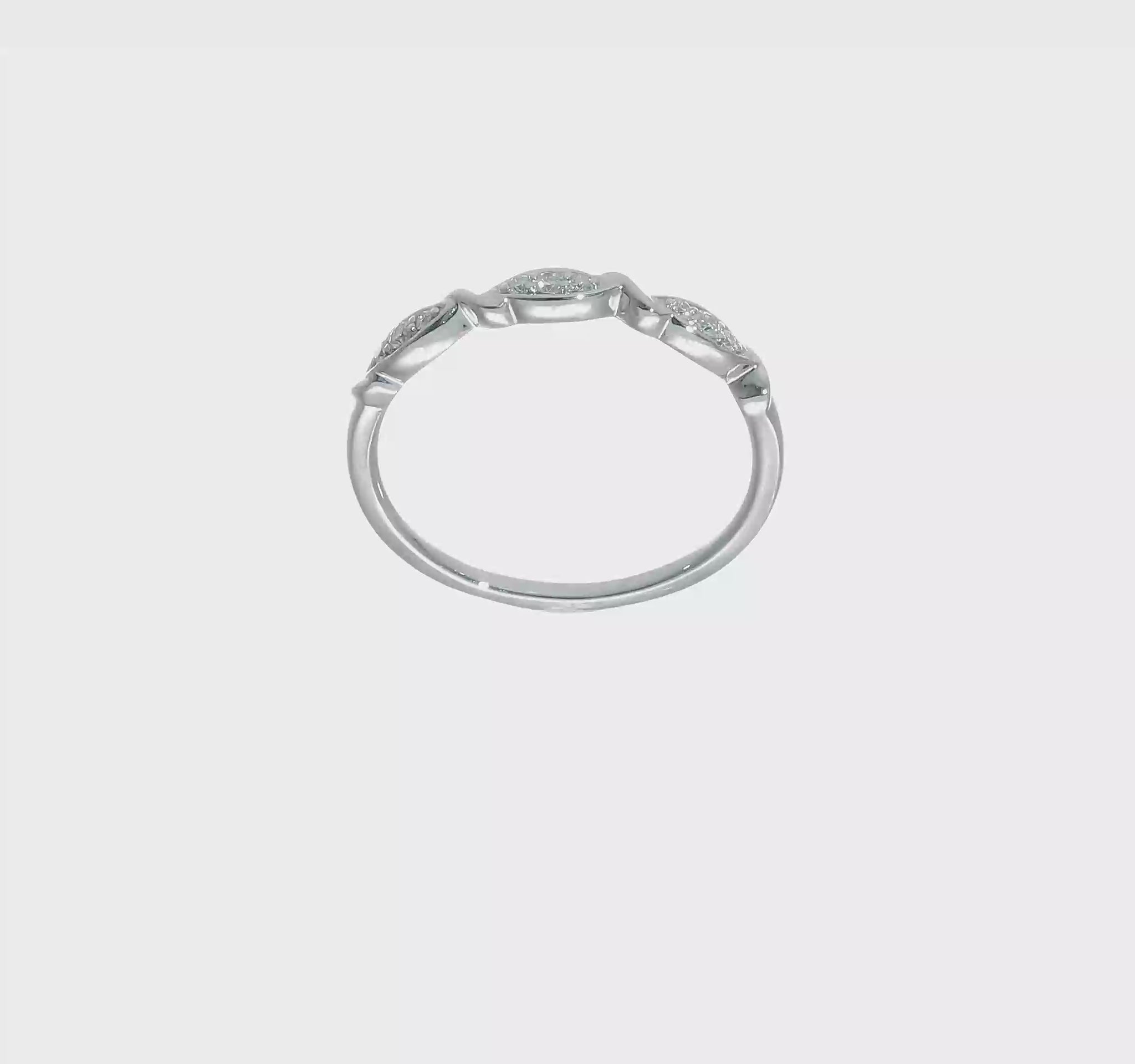 0.08ct. CZ Solid Real 14K White Gold Wedding Band Ring-rm3355b-008-waa