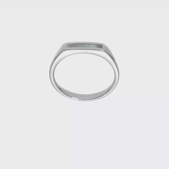 0.14ct. CZ Solid Real 14K White Gold 5-Stone Channel Wedding Band Ring-RM3278B-014-W