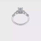 14K White Gold Simulated Diamond Engagement Ring-RM2631E-075-WAA