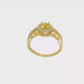 14K Round Simulated Diamond Halo Engagement Ring-RM2122E-075-YAA