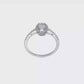 14K White Gold Diamond Oval CZ Oval Halo Engagement Ring-RM2331E-050-WAA