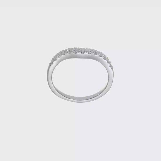 14K White Gold Real Diamond Wedding Band-RM2972B-033-WAA