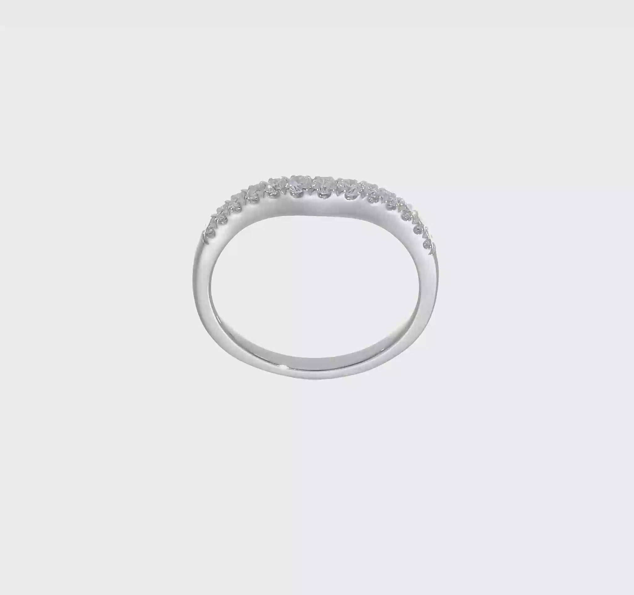 14K White Gold Real Diamond Wedding Band-RM2972B-033-WAA