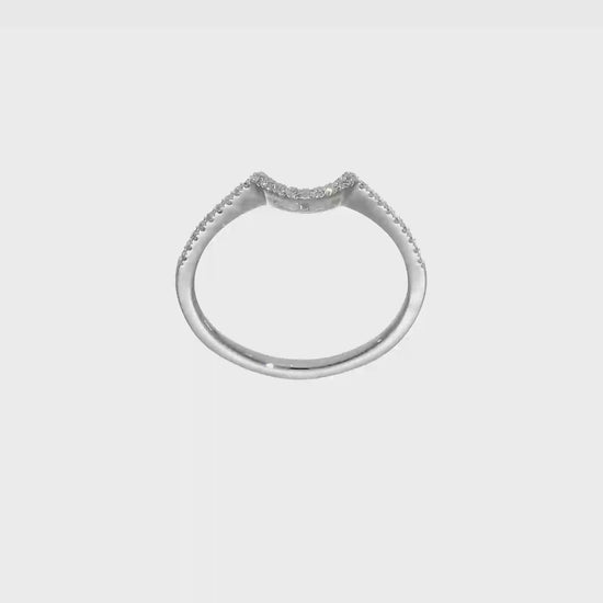 0.14ct. CZ Solid Real 14K White Gold Wedding Wedding Band Ring-rm2332b-014-waa