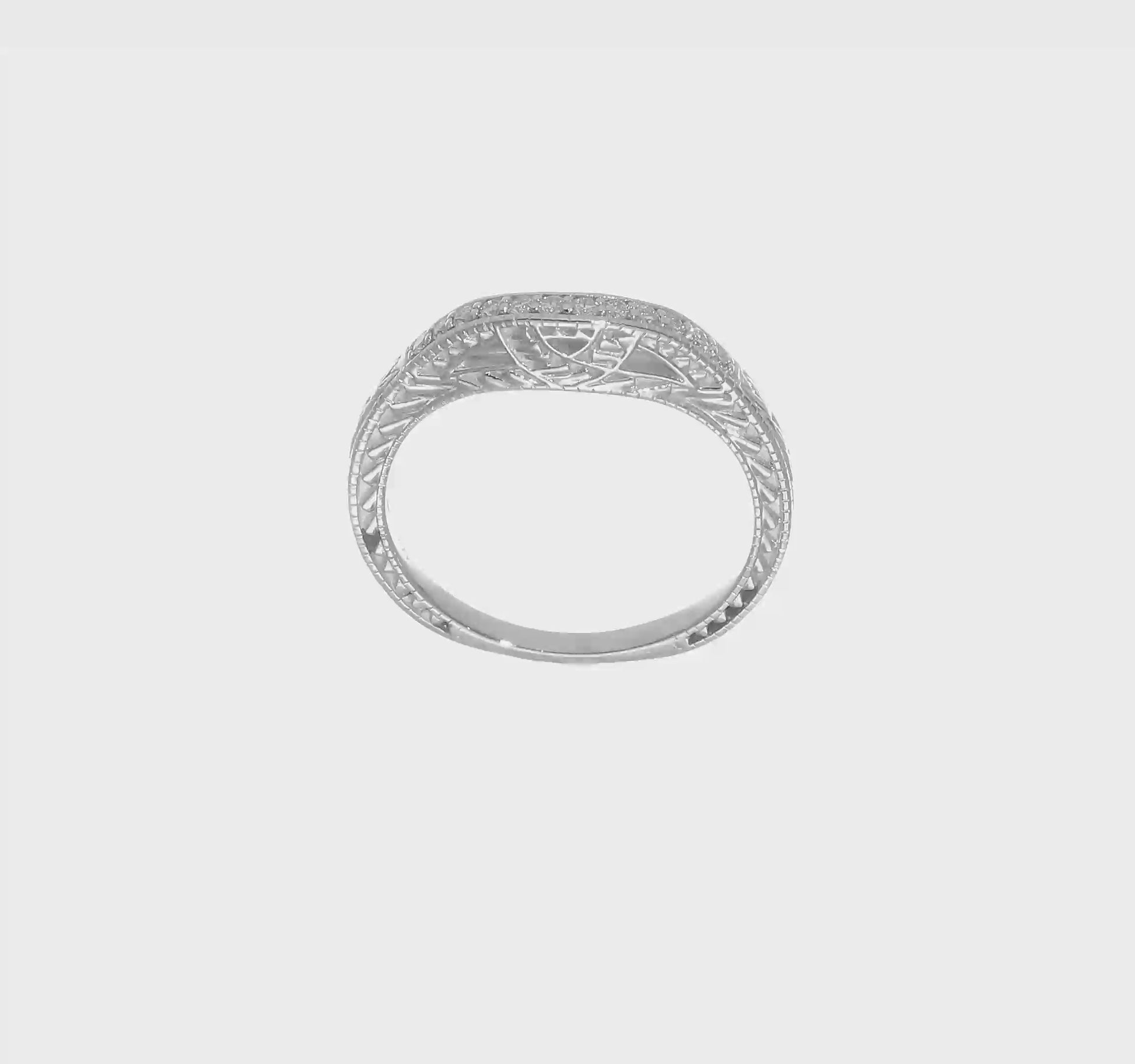 14k White Gold Real Diamond Wedding Band-RM2592B-009-WAA