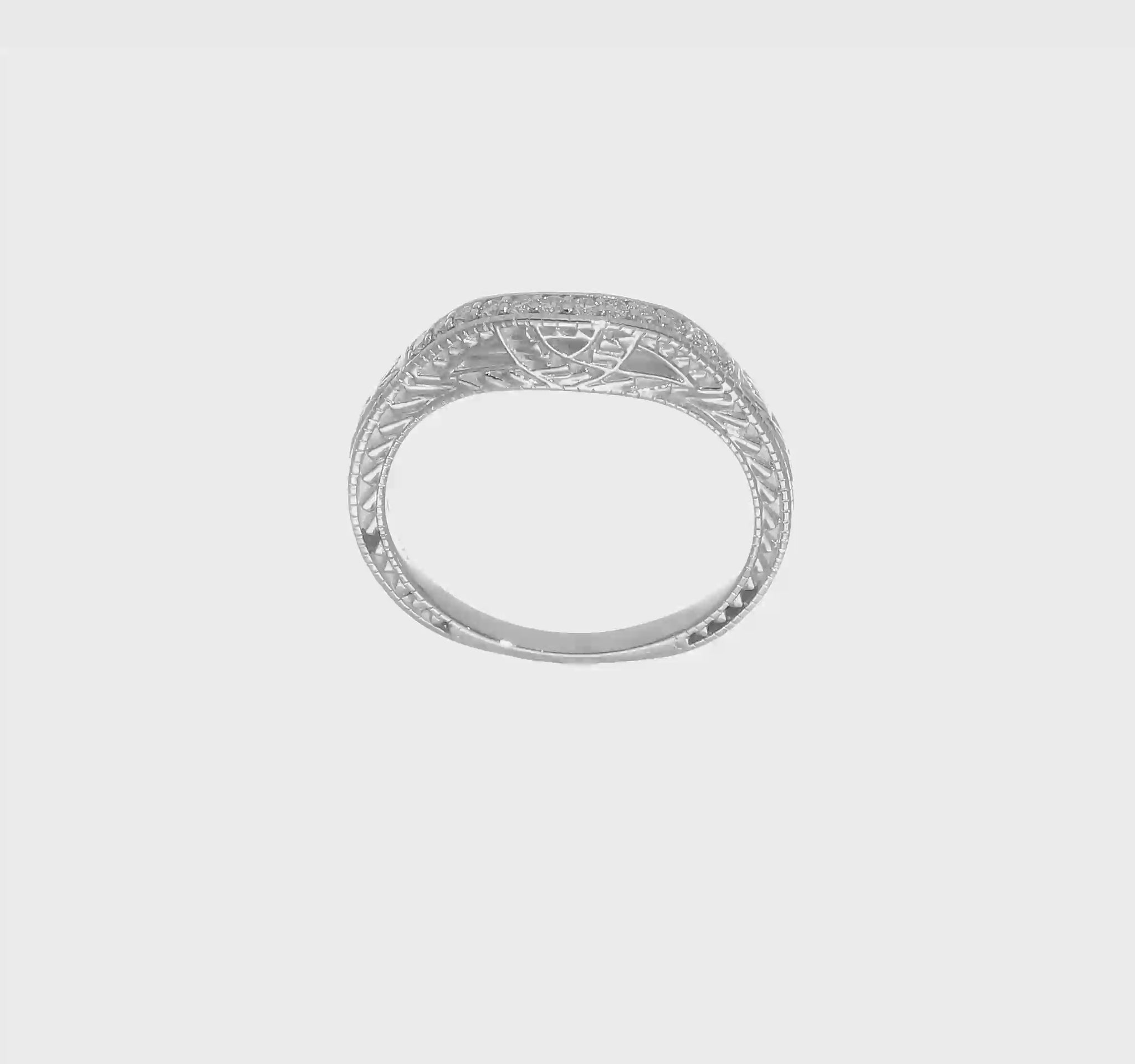 14k White Gold Real Diamond Wedding Band-RM2592B-009-WAA