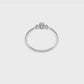 0.10ct. CZ Solid Real 14k White Polish Petite Beaded Edge Round Complete Dia Ring-rm7784e-010-waa