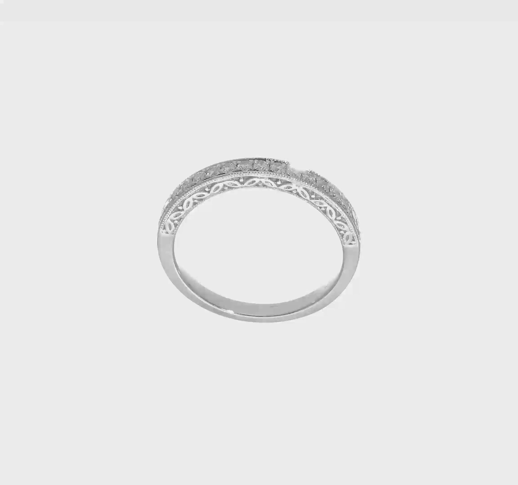 14k White Gold Real Diamond Wedding Band-RM2118B-025-WAA