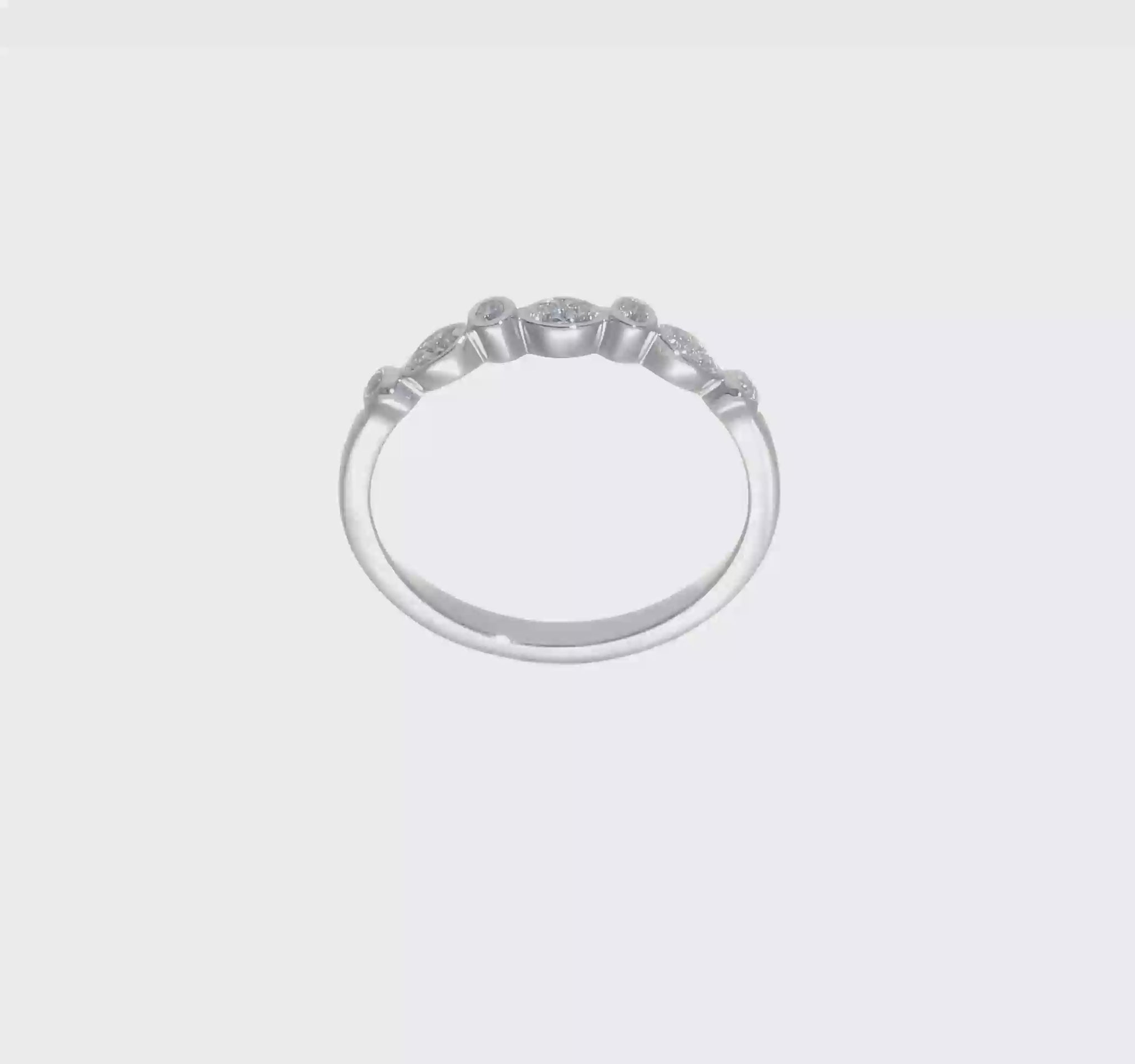 0.12ct. CZ Solid Real 14k White Gold Wedding Wedding Band Ring-rm2631b-012-waa