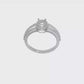 14K White Gold Diamond Oval CZ Oval Halo Engagement Ring-RM2333E-050-WAA