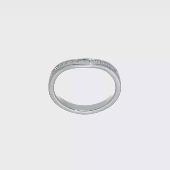 14k White Gold Real Diamond Wedding Band-RM2677B-017-WAA