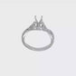 14k White Gold Peg Set Simulated Diamond Infinity Engagement Ring-RM2564E-021-WAA