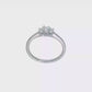 0.13ct. CZ Solid Real 14K White Gold 3-Stone Engagement Ring-RM2946E-013-W