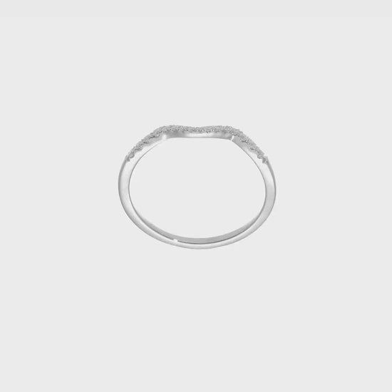 0.12ct. CZ Solid Real 14k White Gold Wedding Wedding Band Ring-rm5746b-012-waa