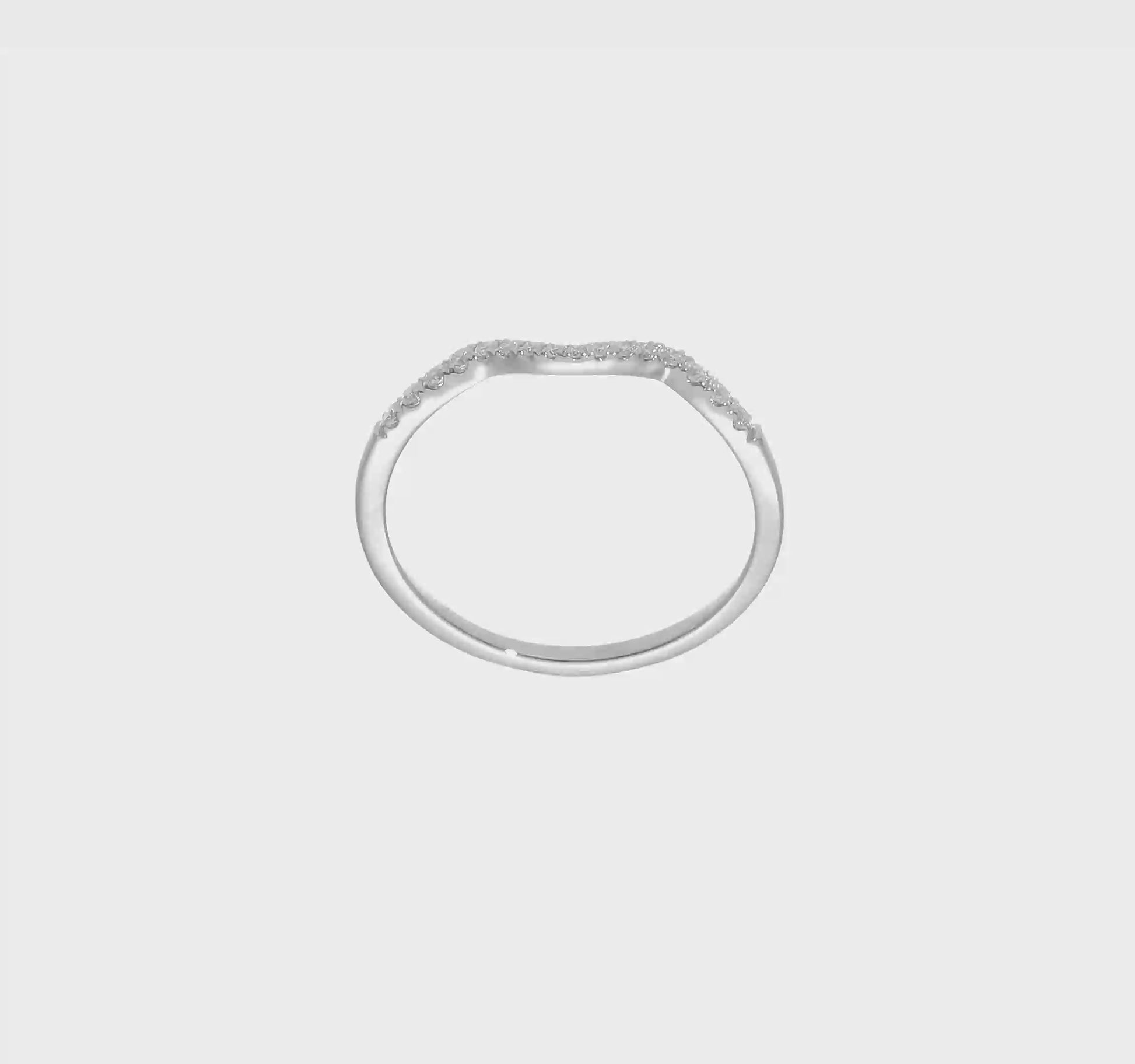 0.12ct. CZ Solid Real 14k White Gold Wedding Wedding Band Ring-rm5746b-012-waa