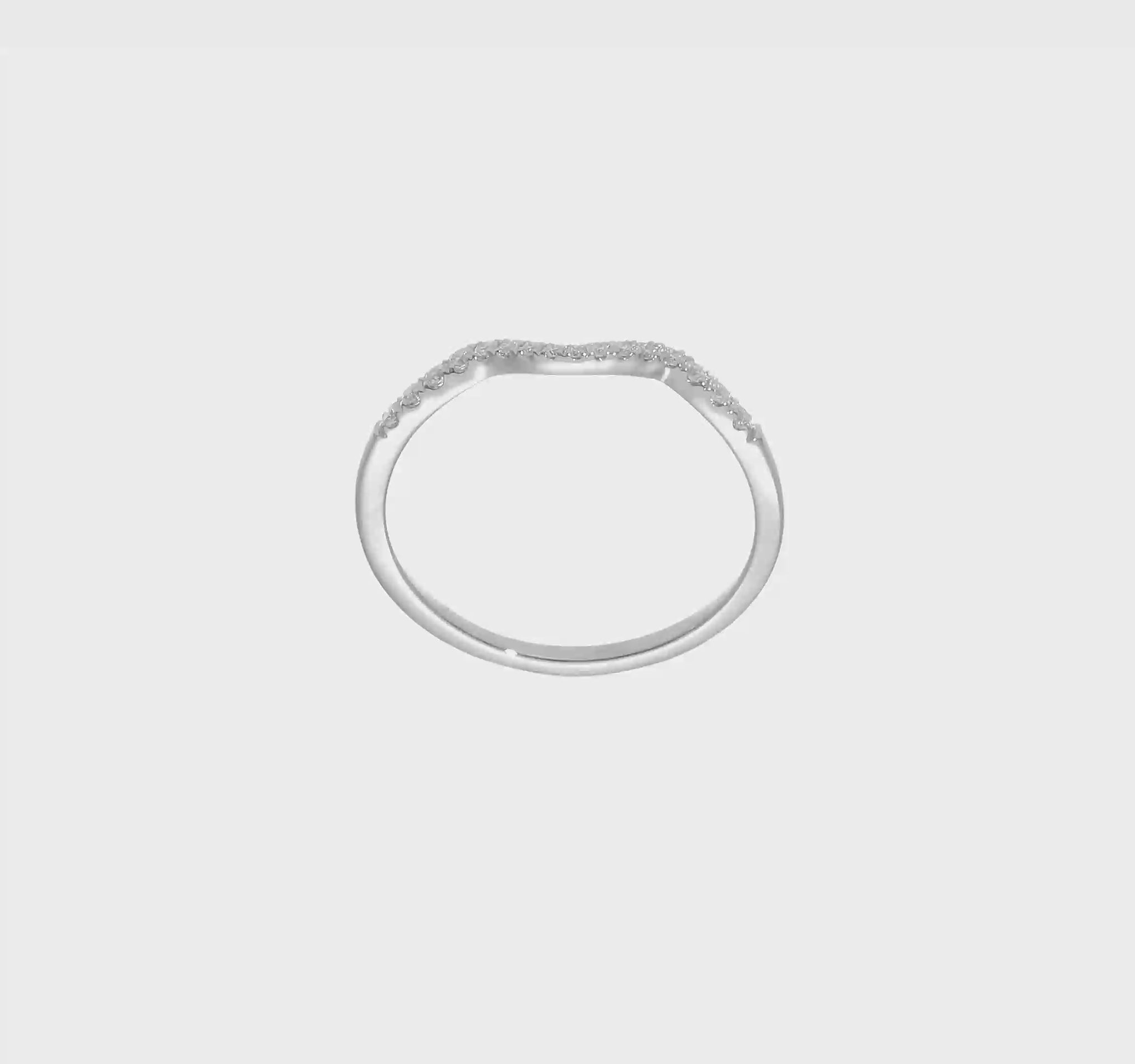 0.12ct. CZ Solid Real 14k White Gold Wedding Wedding Band Ring-rm5746b-012-waa