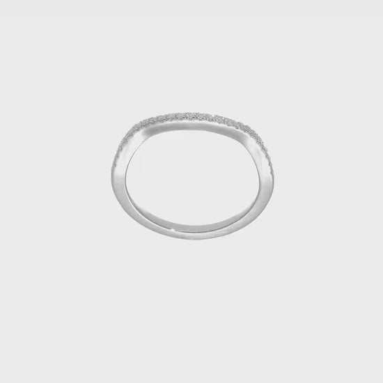 14K White Gold Real Diamond Contoured Wedding Band-RM2564B-017-WAA