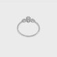 0.10ct. CZ Solid Real 14k White Polish Roped Wedding Band Ring Petite Oval Complete Dia Ring-rm7792e-010-waa