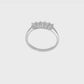 14K White Gold 5-Stone Real Diamond Band-RM3288B-035-WAA