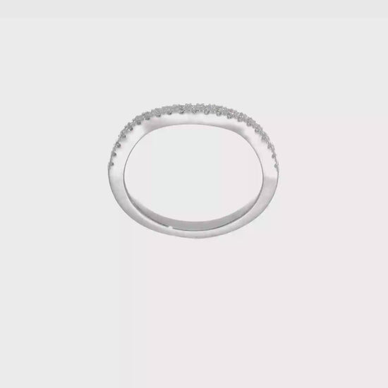 14K White Gold Real Diamond Contoured Wedding Band-RM2564B-021-WAA