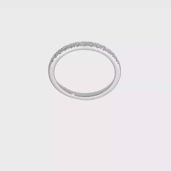 14k White Gold Real Diamond Wedding Band-RM2593B-033-WAA