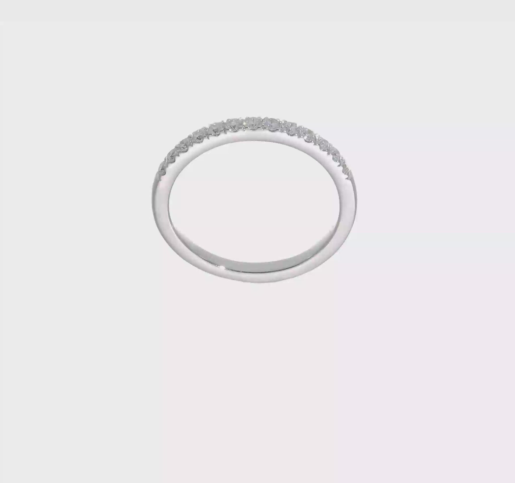 14k White Gold Real Diamond Wedding Band-RM2593B-033-WAA