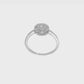 0.50ct. CZ Solid Real 14K White Gold Complete Cluster Engagement Ring-RM2354E-050-WAA