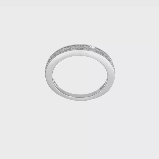 14K White Gold Real Diamond Wedding Band-RM3030B-030-WAA