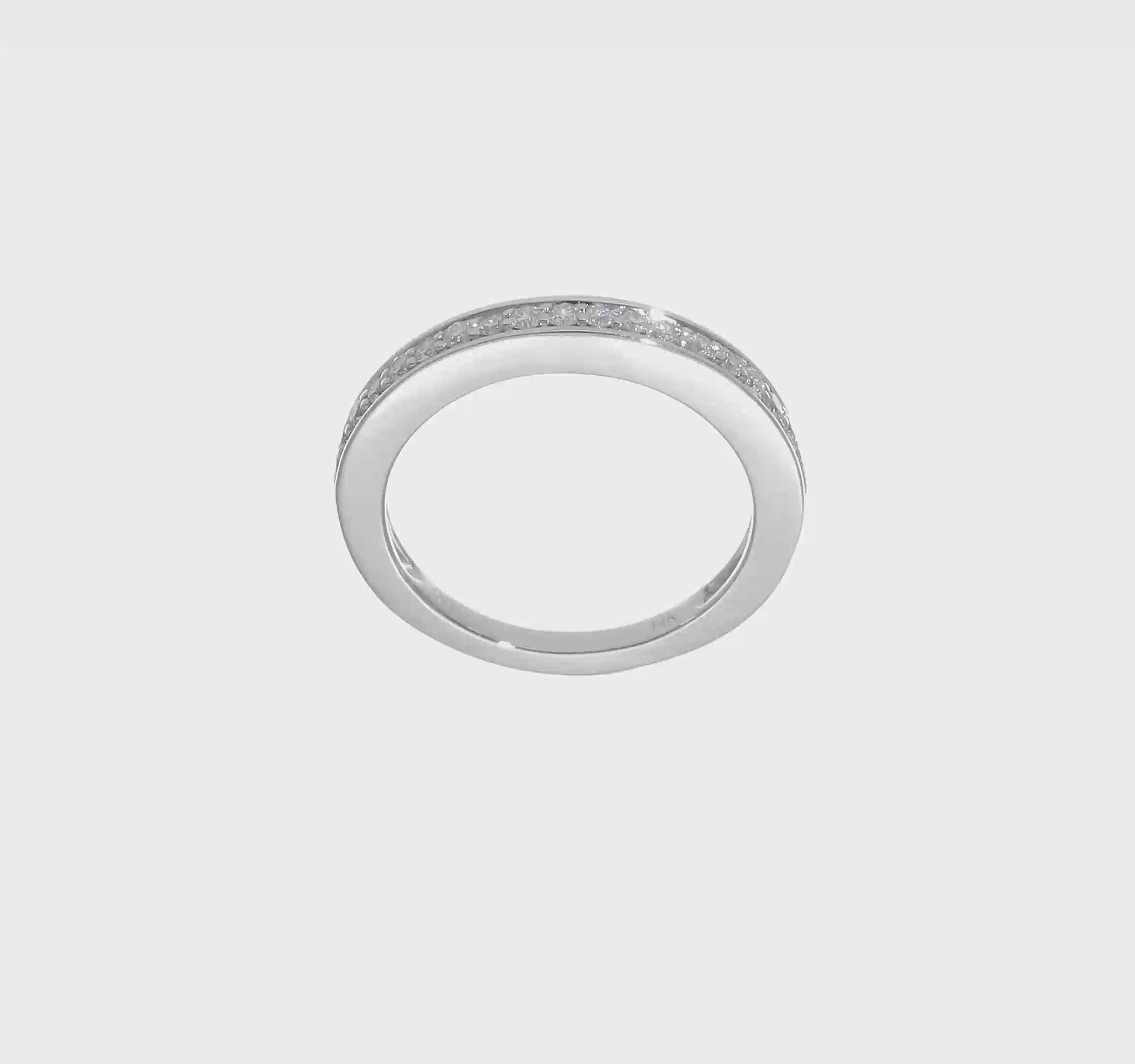 14K White Gold Real Diamond Wedding Band-RM3030B-030-WAA