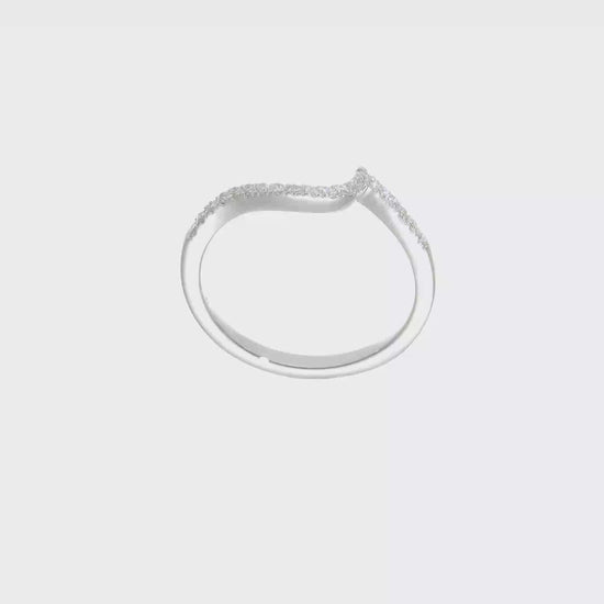 14k White Gold Real Diamond Contoured Wedding Band-RM2406B-019-WAA