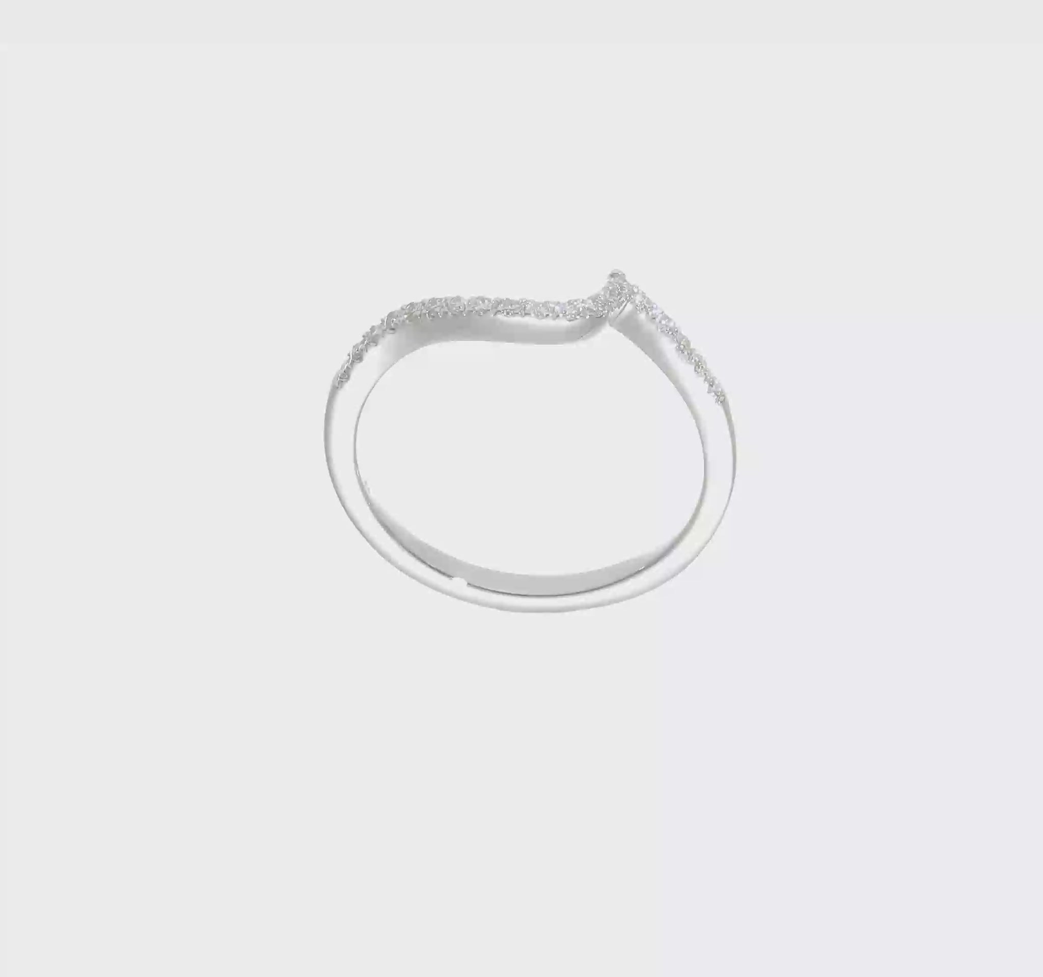 14k White Gold Real Diamond Contoured Wedding Band-RM2406B-019-WAA