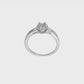 14K White Gold Round Simulated Diamond Halo Engagement Ring-RM2129E-025-WAA