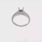 14K White Gold Simulated Diamond Engagement Ring-RM2736E-075-WAA