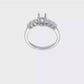 14K White Gold Simulated Diamond Engagement Ring-RM2772E-040-WAA