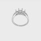 14K White Gold 3 Stone Simulated Diamond Engagement Ring-RM2999E-033-WAA