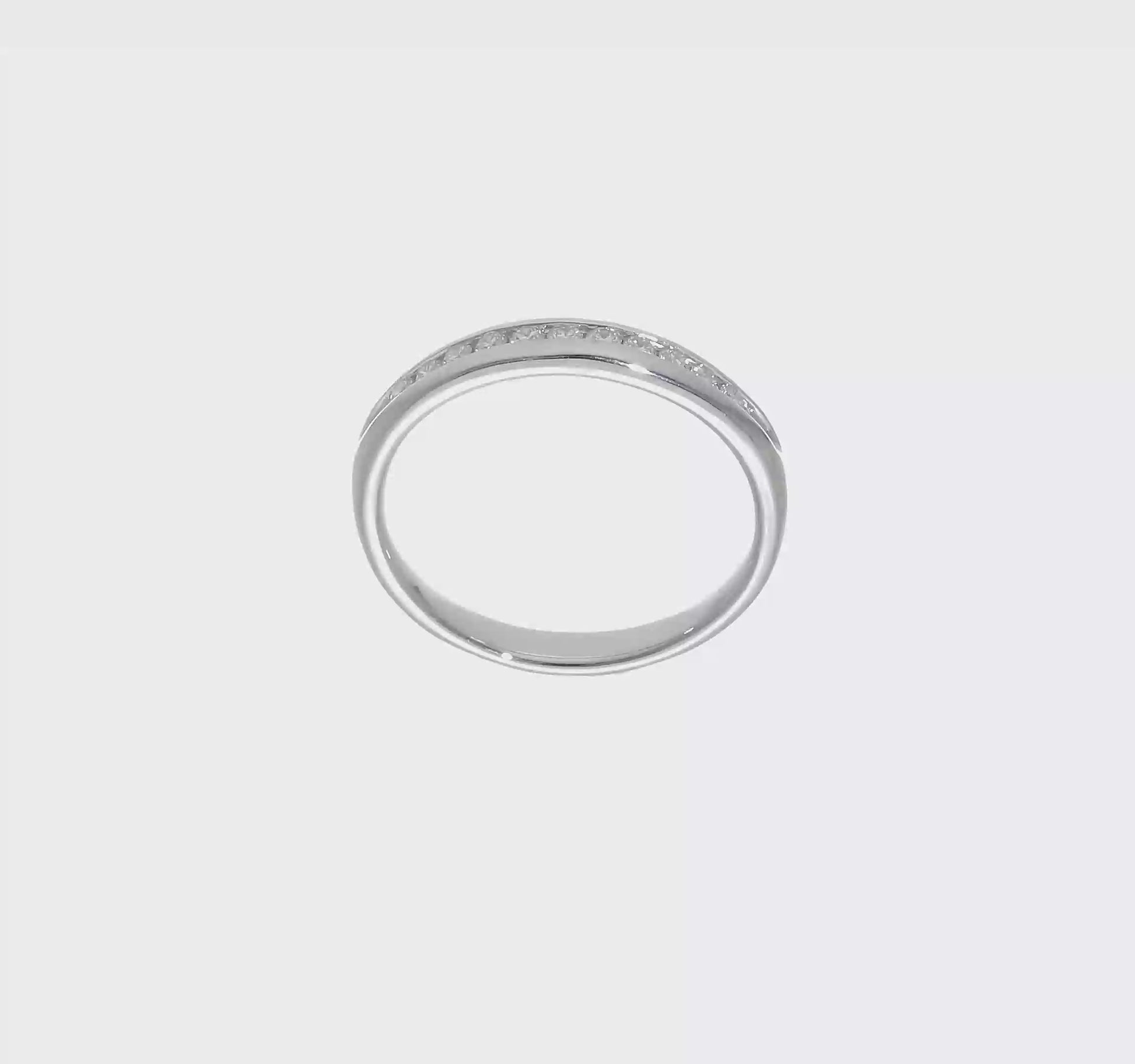 14K White Gold 11-Stone Real Diamond Channel Band-RM3321B-022-WAA