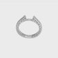 14K White Gold Diamond Peg Set CZ Engagement Ring-RM2846E-048-WAA