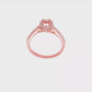 0.30ct. CZ Solid Real 14k Rose Gold Engagement Ring-RM6429E-030-RAA