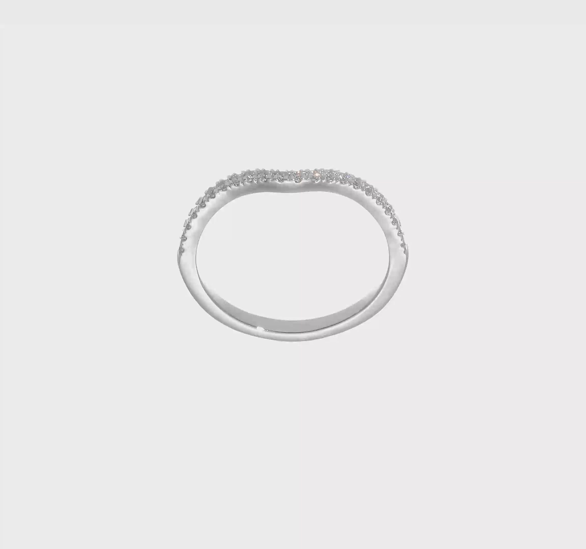 0.09ct. CZ Solid Real 14k White Gold Wedding Wedding Band Ring-rm2591b-009-waa