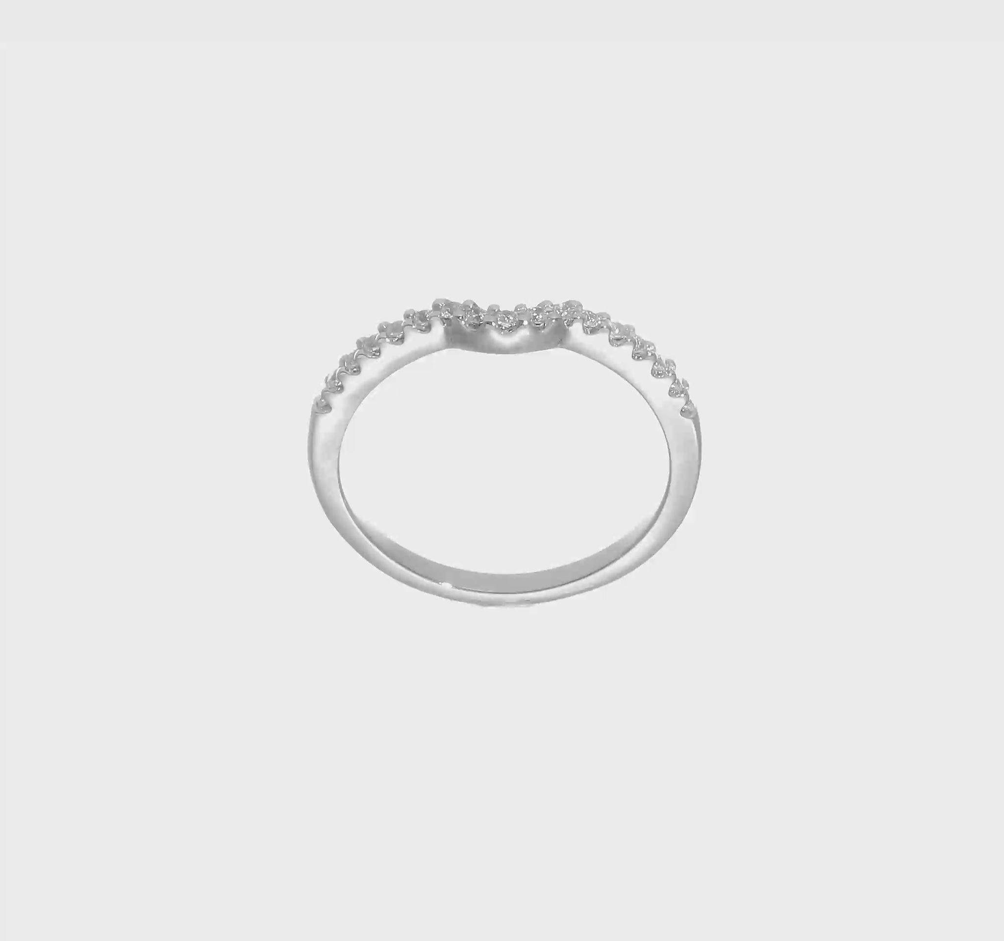 0.14ct. CZ Solid Real 14k White Gold Wedding Wedding Band Ring-rm2607b-014-waa