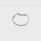 0.24ct. CZ Solid Real 14K White Gold Contoured Wedding Wedding Band Ring-rm1955b-024-waa