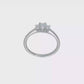 0.16ct. CZ Solid Real 14K White Gold 3-Stone Engagement Ring-RM2992E-016-W