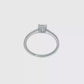 0.25ct. CZ Solid Real 14K White Gold Round Bezel Solitaire Engagement Ring-rm1953e-025-w