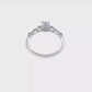 14K White Gold Simulated Diamond Engagement Ring-RM2631E-033-WAA