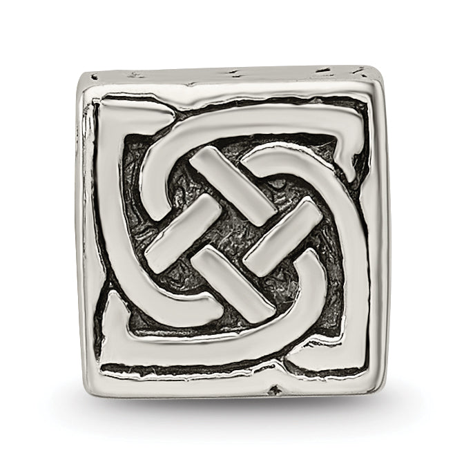 Sterling Silver Reflections Celtic Block Bead