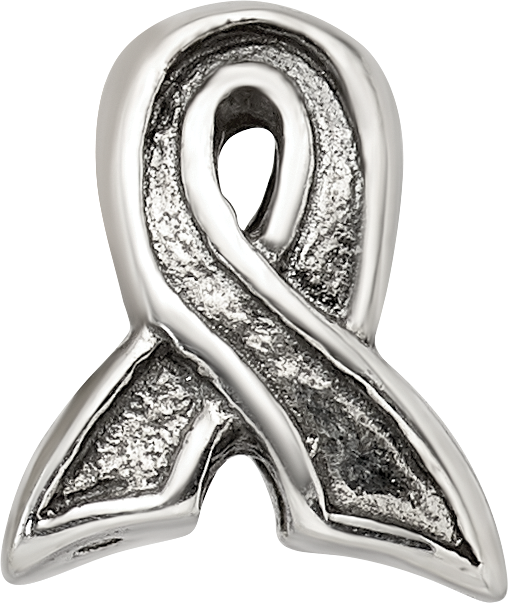 Sterling Silver Reflections Awareness Ribbon Bead